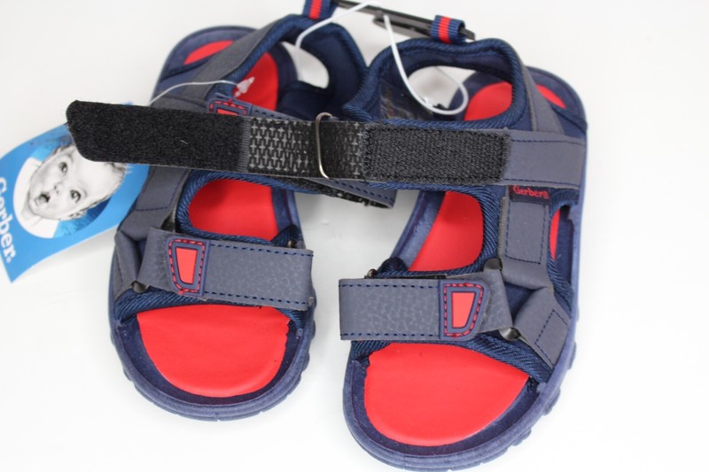 Toddlers' Gerber Open Toe Athletic Sandals Navy Size 9