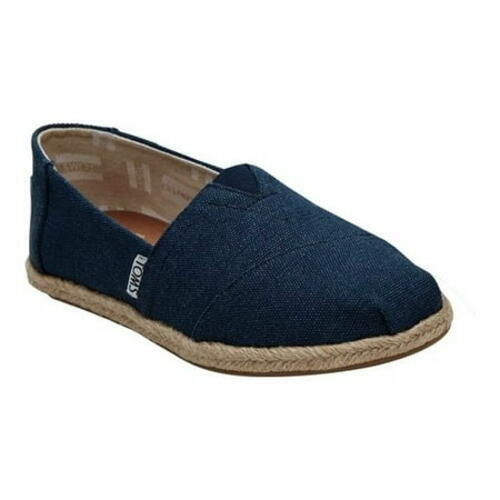 TOMS 10009758 Classic Navy Washed Canvas Womens Size 7 M
