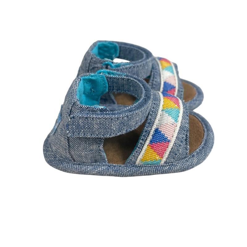 Toms Baby Toddler Girls Denim Tribal Sandals Sz 1