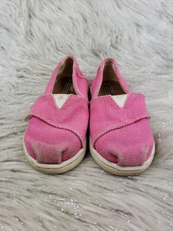 TOMS Girls Toddler Size 7 Pink Slip On Casual Comfort Shoes