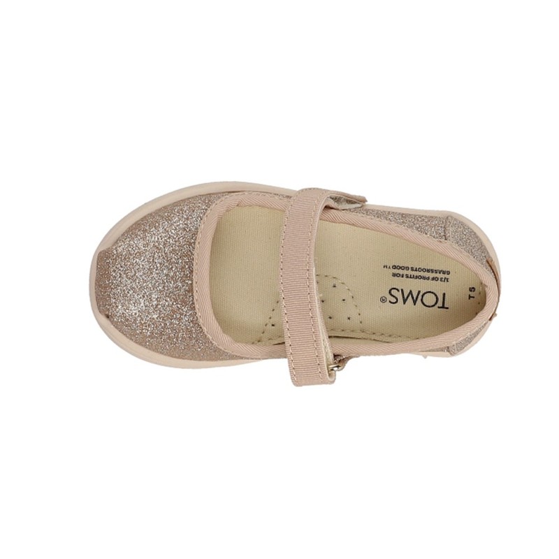 TOMS Mary Jane Glitter Toddler Girls Pink Flats Casual 10017795T