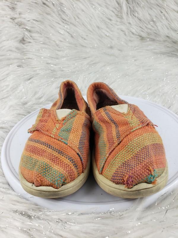 TOMS Toddler Size 9 Kids Multicolor Orange Slip On Shoes