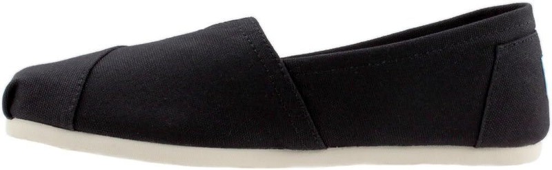 TOMS Women Classic Core Alpargata Slip-On Shoes Black Comfortable Everyday Flats