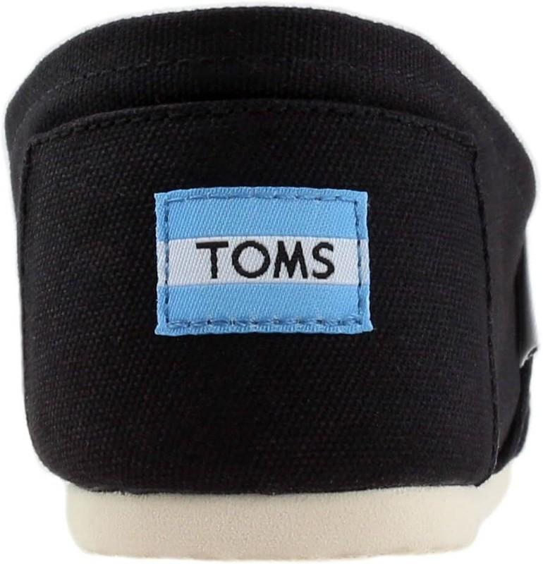 TOMS Women Classic Core Alpargata Slip-On Shoes Black Comfortable Everyday Flats