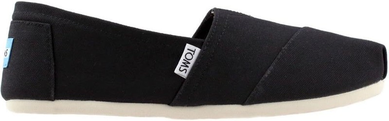 TOMS Women Classic Core Alpargata Slip-On Shoes Black Comfortable Everyday Flats