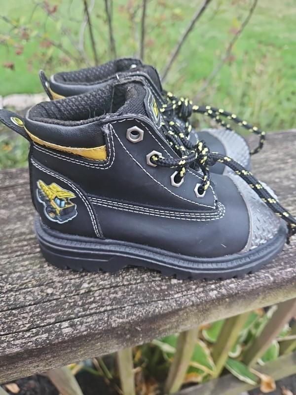 Tonka Hasbro Boys Size 7.5 Black Lace Up Hiker Boots Shoes