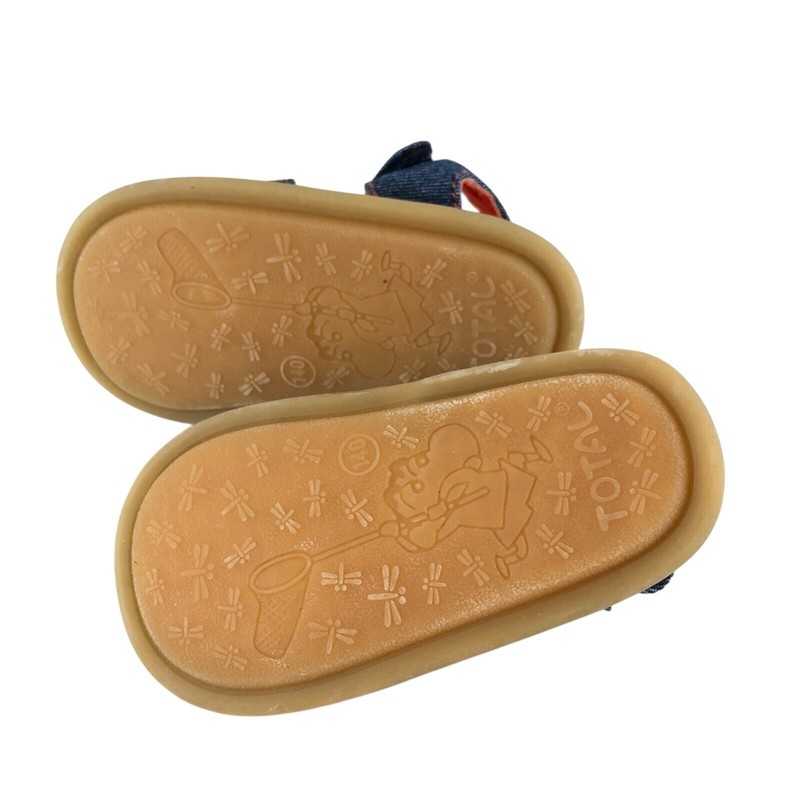 Total Baby Sandals Rubber Sole Denim Fisherman Hook & Loop US Size 9-12 Months
