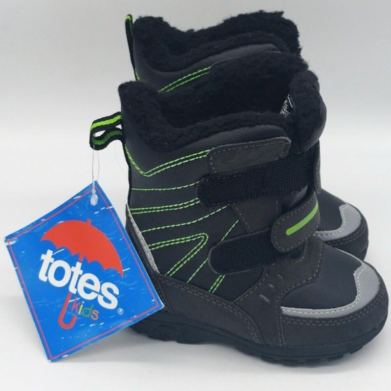 Totes Kids Black Green Waterproof Shell Toddler Size 5