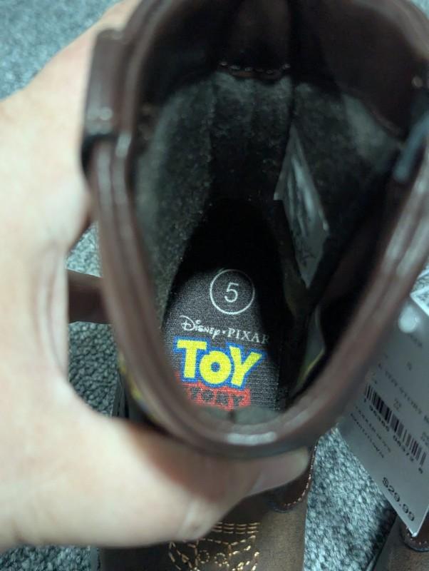 Toy Story Toddler Cow Boy Boots Size 5 Woody Brown Disney New
