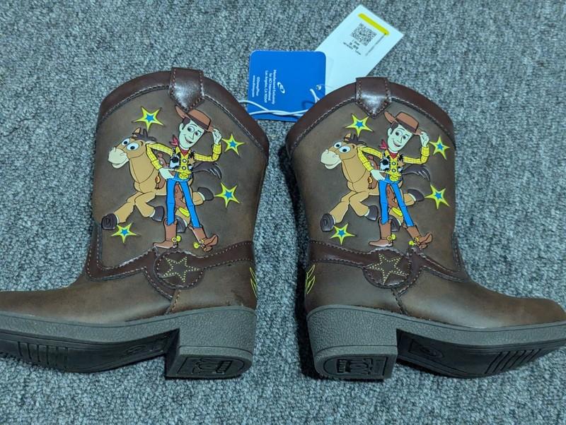 Toy Story toddler cow boy boots size 5 Woody brown Disney new