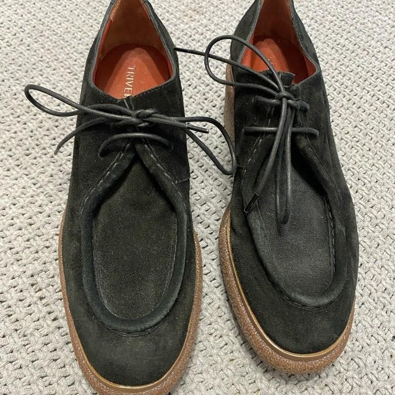 Triver Flight Black Suede Lace-Up Shoes