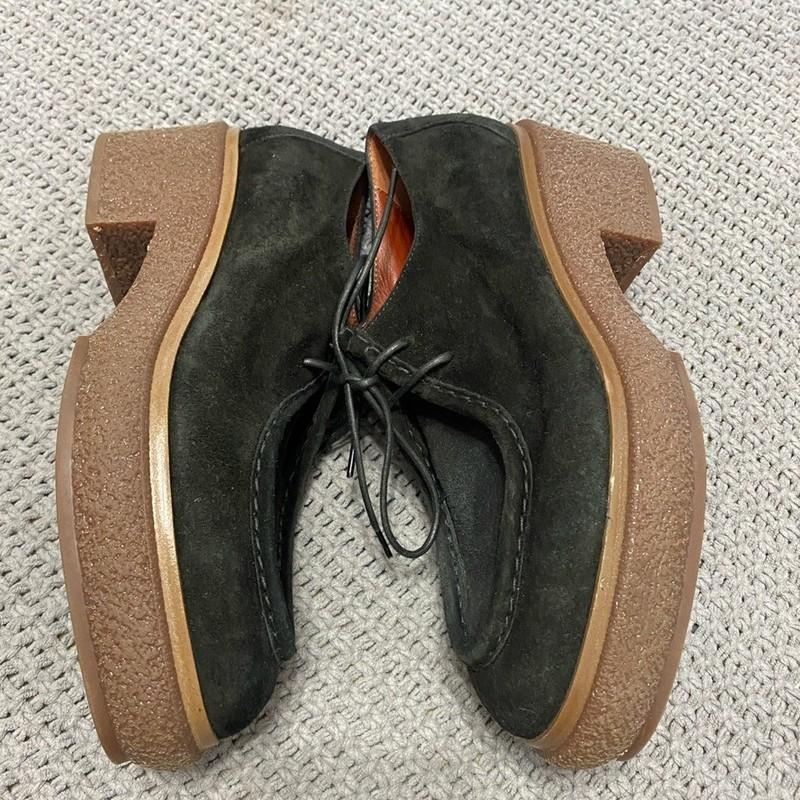 Triver Flight Black Suede Lace-Up Shoes