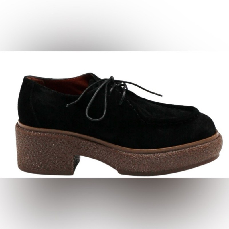 Triver flight Black Suede Lace-Up Shoes