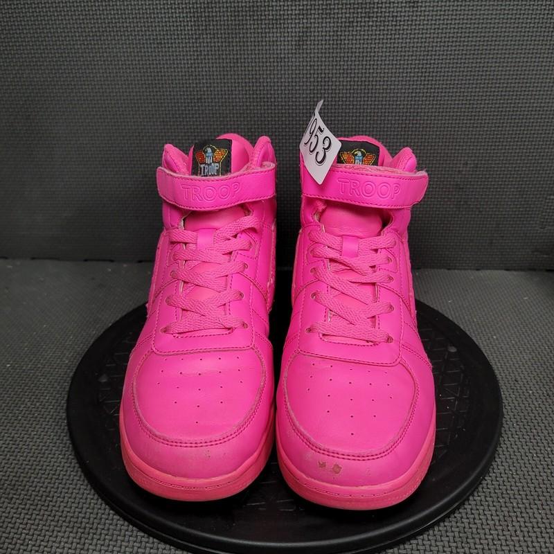 Troop Crown Mid Shoes Youth Sz 7 Pink Athletic Trainers Sneakers