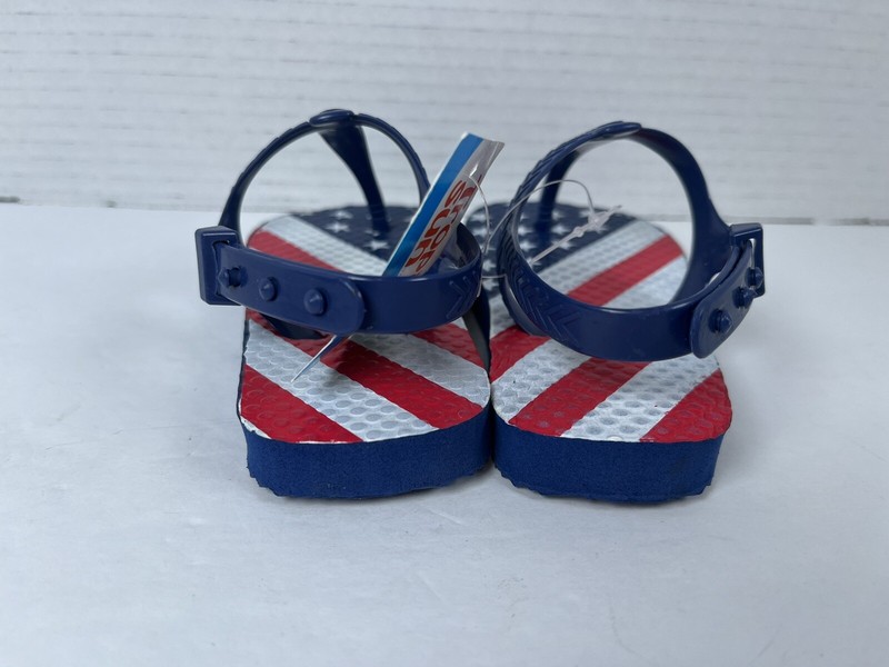 Tropic Sun Toddler Flip Flops American Flag NEW Size 5/6