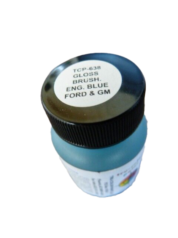 Tru-Color 638 Gloss Brushable Ford & GM Engine Blue 1 oz. Acrylic Model Paint