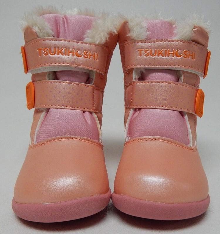 Tsukihoshi Teddy Size 7 M (T) EU 23 Toddlers Girls Waterproof Winter Boots Pink
