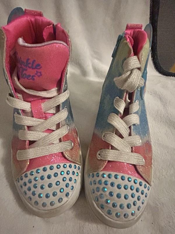 Twinkle Toes Skechers Girl Shoes Sz 13