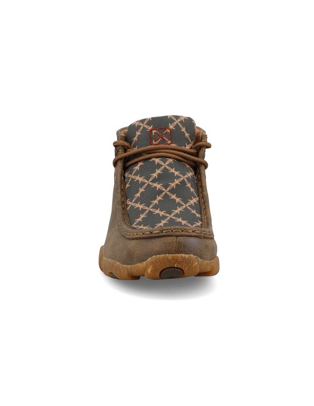 Twisted X Casual Shoes Kids Chukka Driving Moc Bomber Pine YDM0051