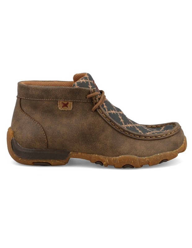 Twisted X Casual Shoes Kids Chukka Driving Moc Bomber Pine YDM0051