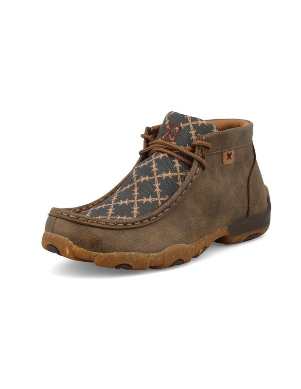 Twisted X Casual Shoes Kids Chukka Driving Moc Bomber Pine YDM0051