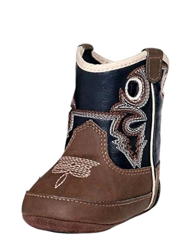 Twister- Baby Bucker Boots Size 0 Stitched Brown Black Brand New