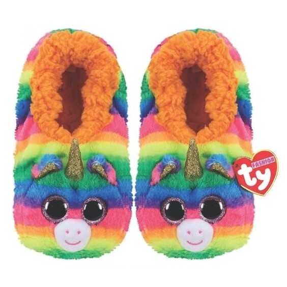 Ty GEMMA Unicorn 7.125"L (unstretched 6.5") Slipper Socks Kid's Small (11-13)
