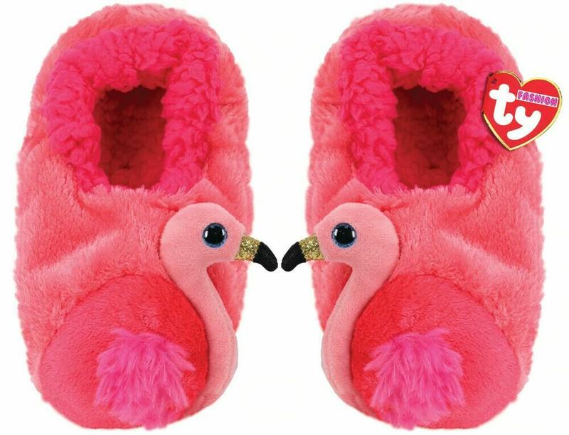 Ty GILDA the Flamingo 8.125"L (unstretched 7.5"L) Slipper Socks Kid Medium (1-3)