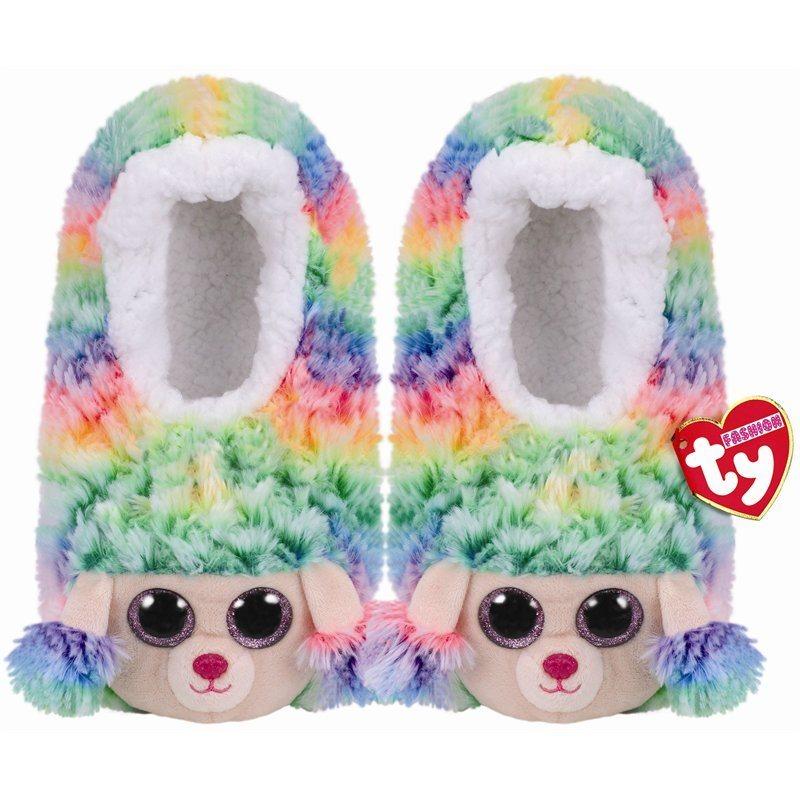 Ty RAINBOW 9.125"L (unstretched 8.5") Slipper Socks Kid's Size Large (4-6)