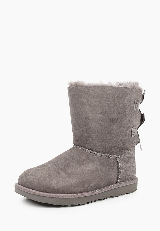 UGG 1017394t Toddler Girls Bailey Bow II Grey BOOTS Sz 9