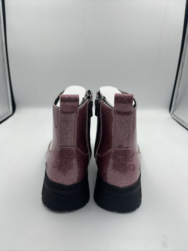 UGG ASHTON LACE UP GLITTER PINK BOOT COMBAT