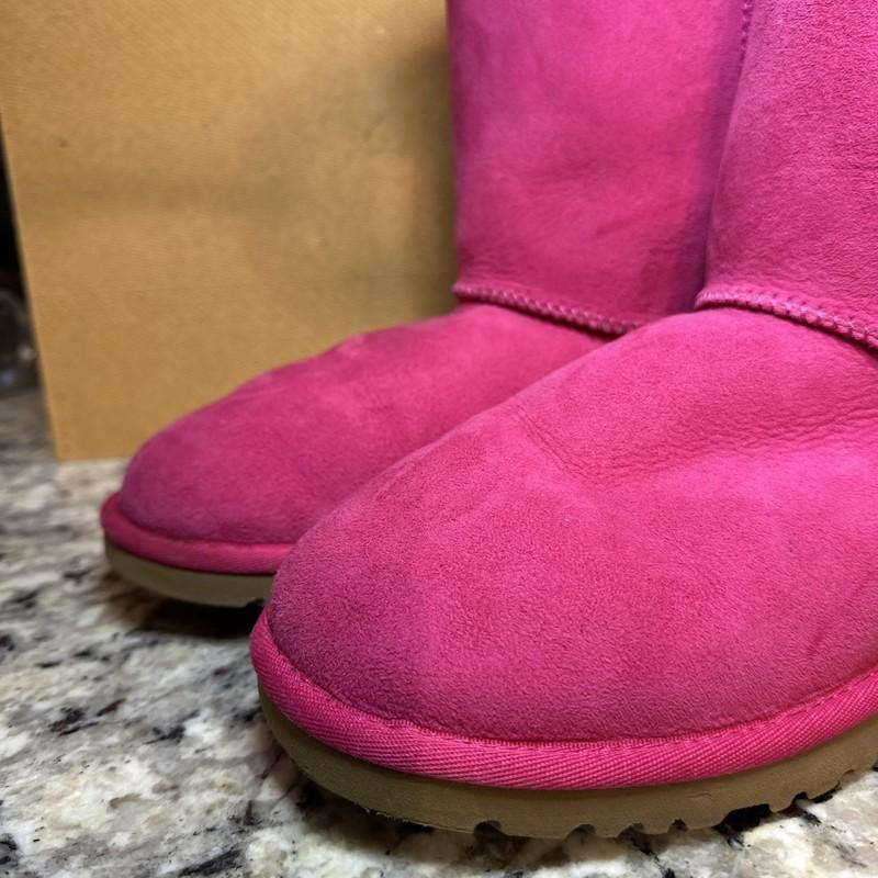 Ugg Australia Bailey Bow Boot In Cerise (Hot Pink) Size 6