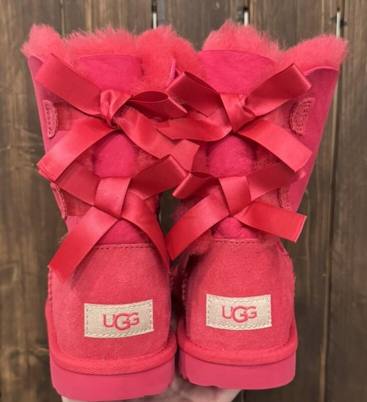 UGG Bailey Bow Boots Pink Girl/kid Size 4