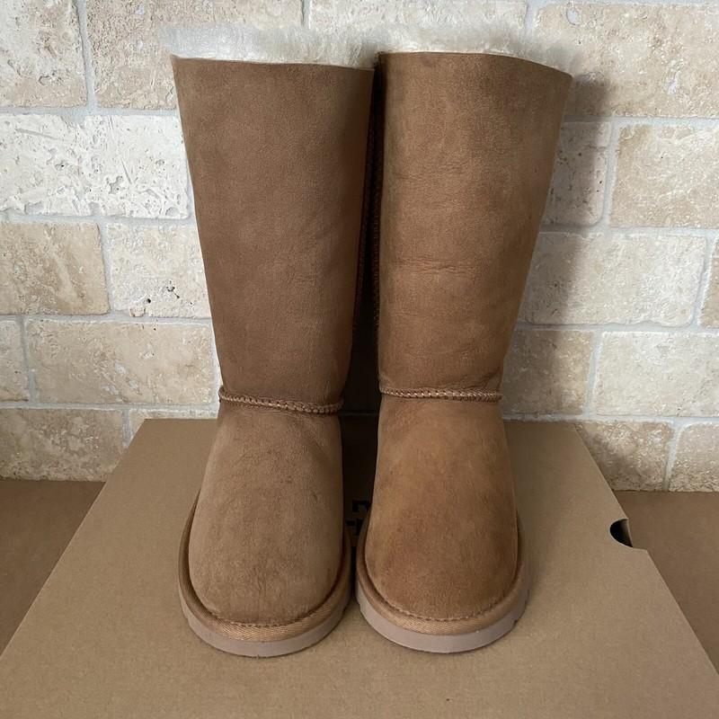 UGG Bailey Bow Triple II Chestnut Tall Mismatch Color Boot Youth Kid 3 = Women 5