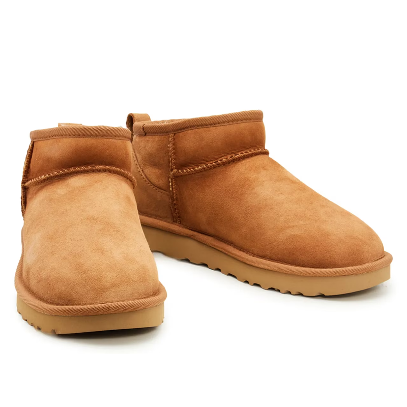 UGG Classic Ultra Mini Chestnut Boots Sheepskin Wool Women's Shoes New And Box
