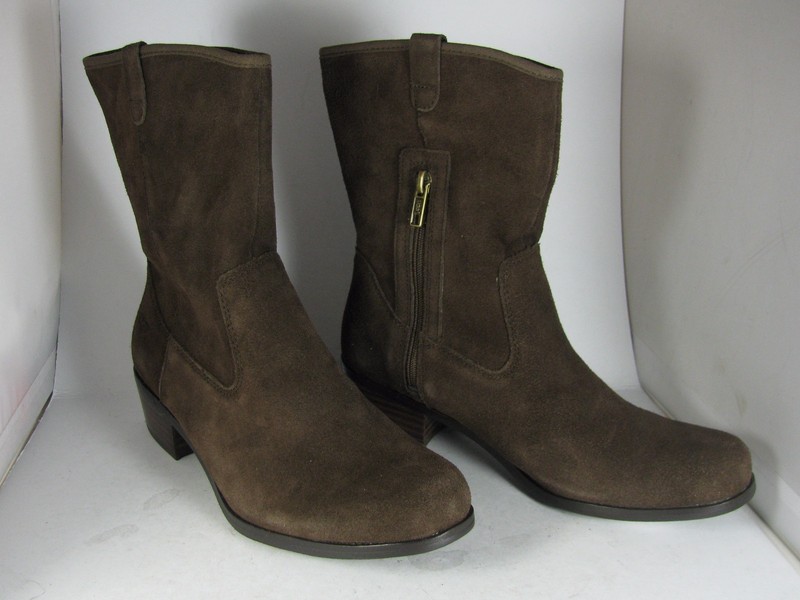 UGG Girls Boots Brown Suede Winter UGGPure Wool Pull On Briar 6 36 New