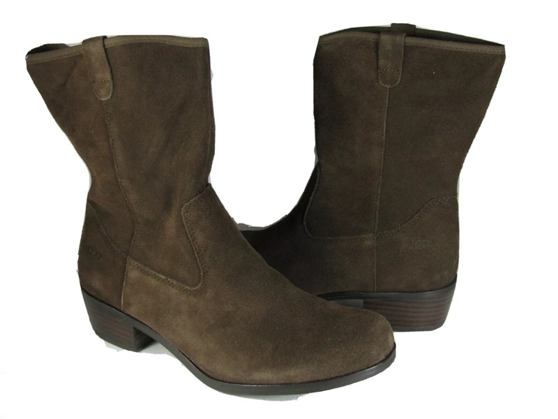 UGG Girls Boots Brown Suede Winter UGGPure Wool pull on Briar 6 36 new