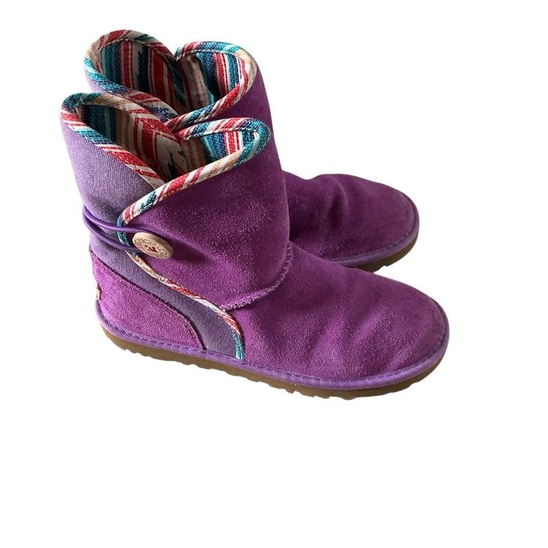 UGG Girls Leona Suede Boots Crazy Plum Size 3