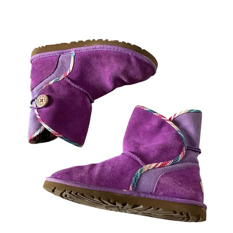 UGG Girls Leona Suede Boots Crazy Plum Size 3