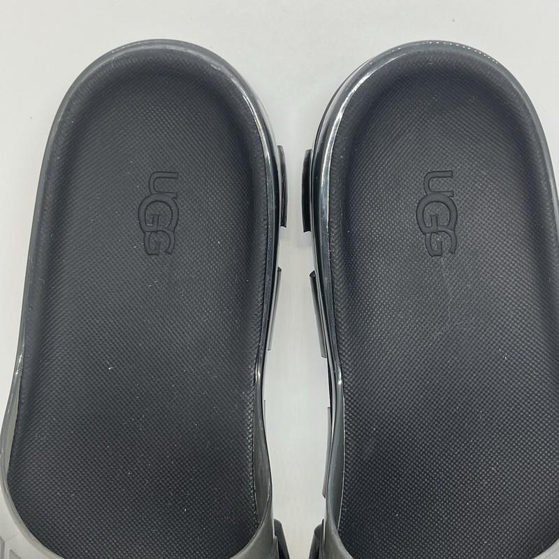 UGG Jella Clear Slide Sandals Platform Clear Black Gray Womens Size 10B