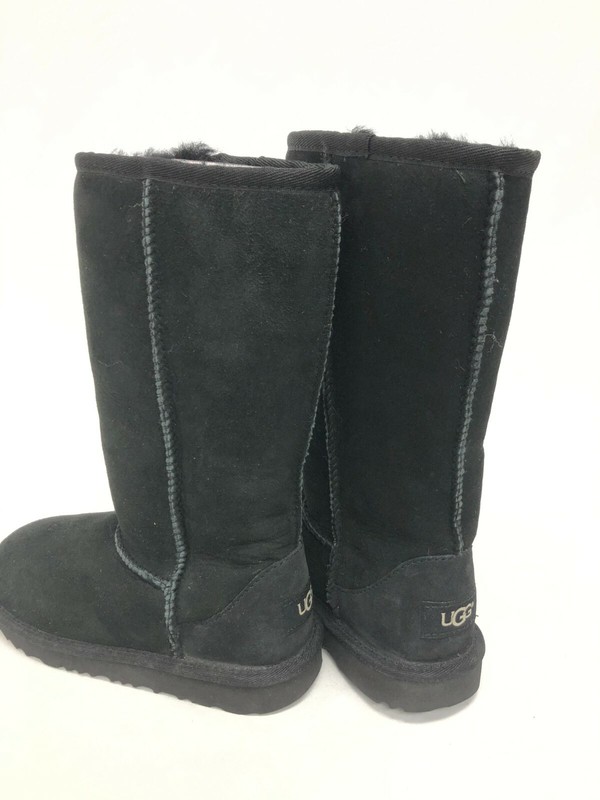UGG Kid's Classic Tall II Black Sheepskin Boots 1017713K
