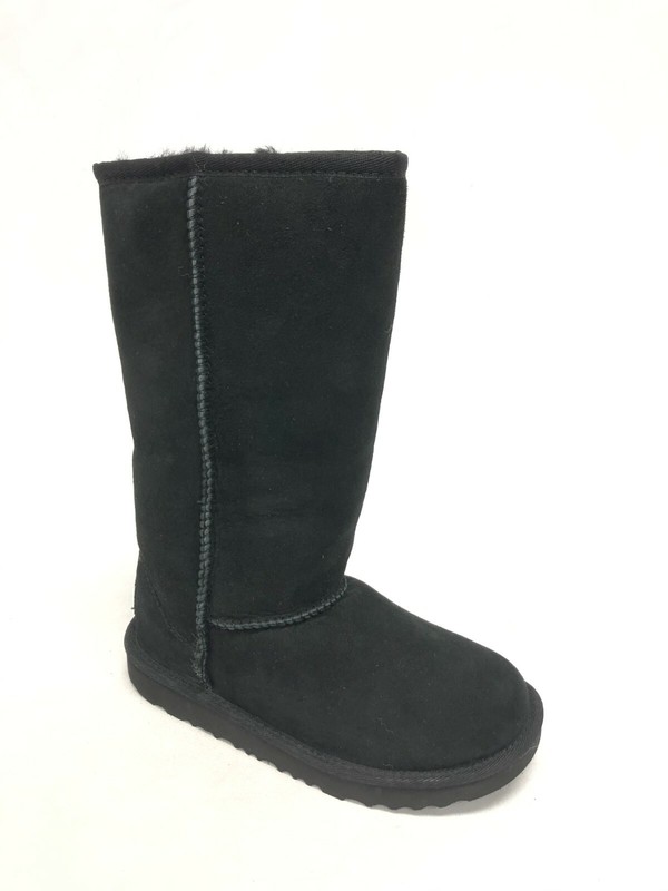 UGG Kid's Classic Tall II Black Sheepskin Boots 1017713K