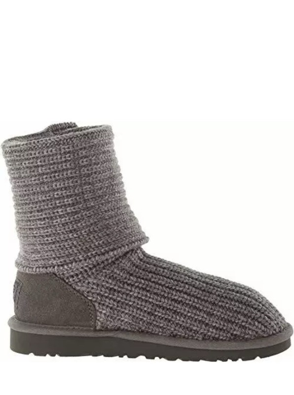 UGG Kids Cardy Gray Tall Or Foldover Knit Boots 5649 Little Kids Size 2