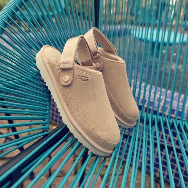 Ugg Kids' Goldenstar Clog Slippers US 4/5/6 BIG KID Driftwood/Chestnut/Black