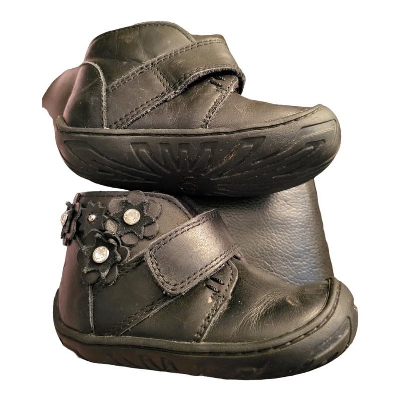 Ugg Leather Flower And Rhinestone Girl Toddler Booties Size 6