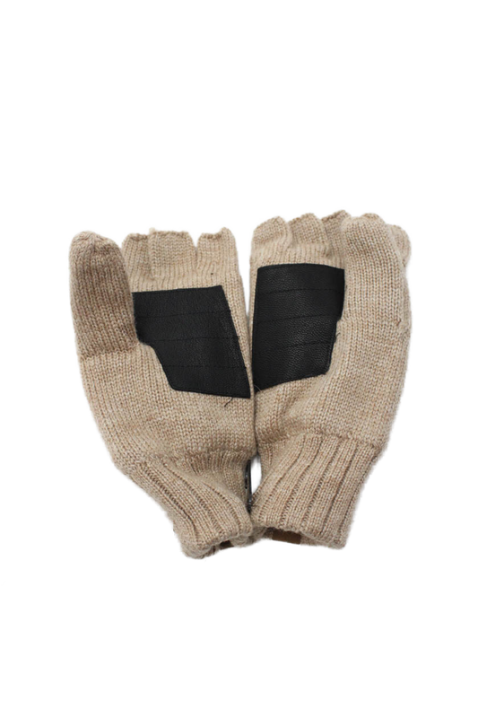 UGG Mens Knit Flip Mittens - Camel Size S/M