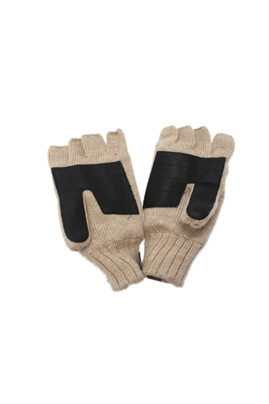 UGG Mens Knit Flip Mittens - Camel Size S/M