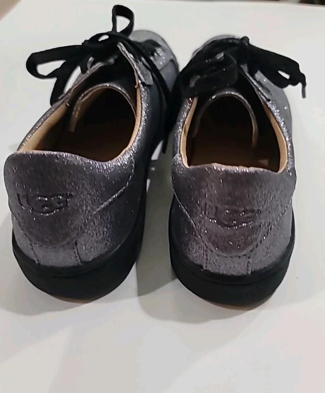 UGG Milo Glitter Shoes Sneakers Grey Metallic Casual Womens Size 12