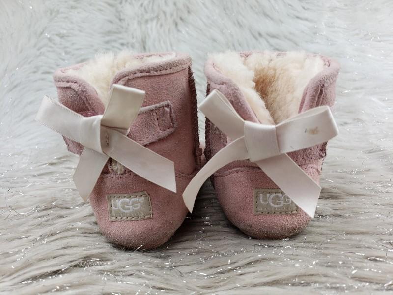 UGG Pink Suede Toddler Slip On Booties Boots Size US 4-5 EUR 20.5