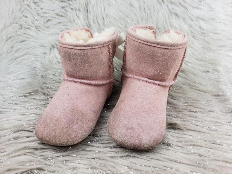 UGG Pink Suede Toddler Slip On Booties Boots Size US 4-5 EUR 20.5
